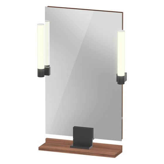 Duravit Sivida Spiegel Wandmontage 36x450x650mm B Nussb. Matt LED 9W Betätigung Sensorschalter R/außen
