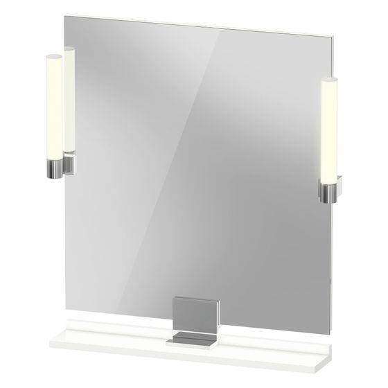 Duravit Sivida Spiegel Wandmontage 36x650x650mm Mattweiß LED 9W Betätigung Sensorschalter R/außen