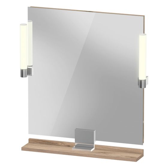 Duravit Sivida Spiegel Wandmontage 36x650x650mm Eiche Marmoriert LED 9W Betätigung Sensorschalter R/außen