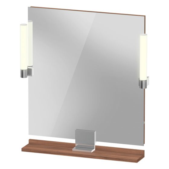 Duravit Sivida Spiegel Wandmontage 36x650x650mm Nussb. Matt LED 9W Betätigung Sensorschalter R/außen
