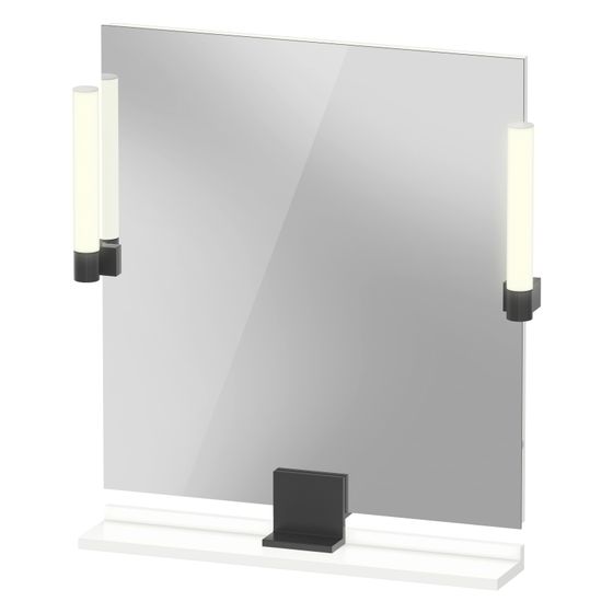 Duravit Sivida Spiegel Wandmontage 36x650x650mm B Mattweiß LED 9W Betätigung Sensorschalter R/außen