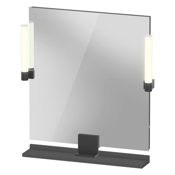 Duravit Sivida Spiegel Wandmontage 36x650x650mm B Graphit Matt LED 9W Betätigung Sensorschalter R/außen