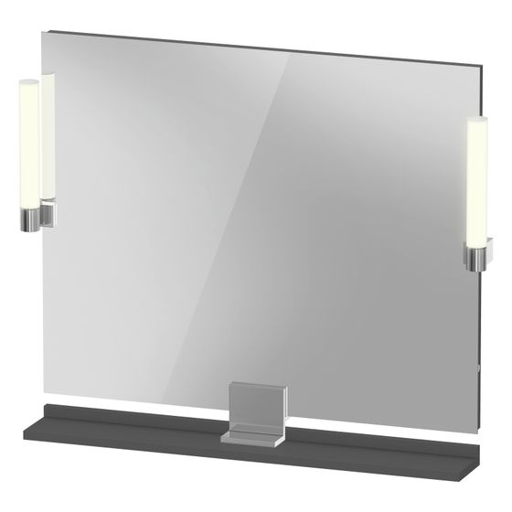Duravit Sivida Spiegel Wandmontage 36x850x650mm Graphit Matt LED 9W Betätigung Sensorschalter R/außen