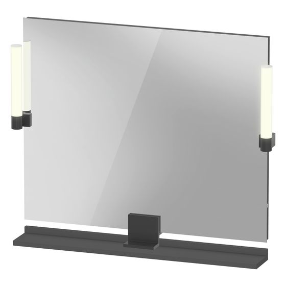 Duravit Sivida Spiegel Wandmontage 36x850x650mm B Graphit Matt LED 9W Betätigung Sensorschalter R/außen