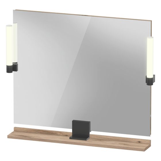 Duravit Sivida Spiegel Wandmontage 36x850x650mm B Eiche Marmoriert LED 9W Betätigung Sensorschalter R/außen