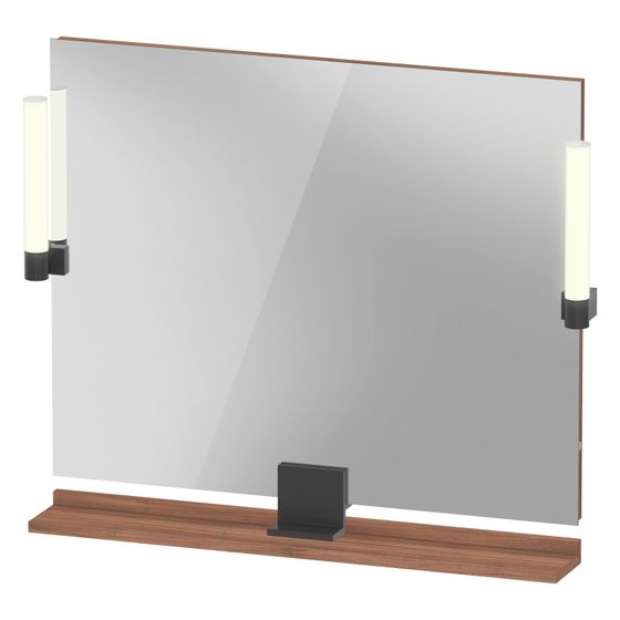 Duravit Sivida Spiegel Wandmontage 36x850x650mm B Nussb. Matt LED 9W Betätigung Sensorschalter R/außen