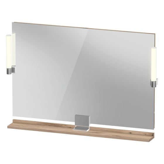 Duravit Sivida Spiegel Wandmontage 36x1050x650mm Eiche Marmoriert LED 9W Betätigung Sensorschalter R/außen