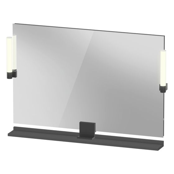 Duravit Sivida Spiegel Wandmontage 36x1050x650mm B Graphit Matt LED 9W Betätigung Sensorschalter R/außen