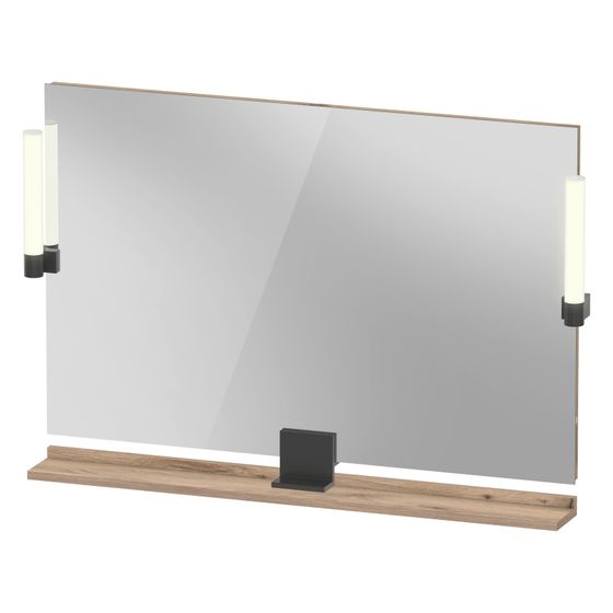Duravit Sivida Spiegel Wandmontage 36x1050x650mm B Eiche Marmoriert LED 9W Betätigung Sensorschalter R/außen