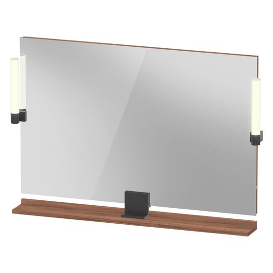 Duravit Sivida Spiegel Wandmontage 36x1050x650mm B Nussb. Matt LED 9W Betätigung Sensorschalter R/außen