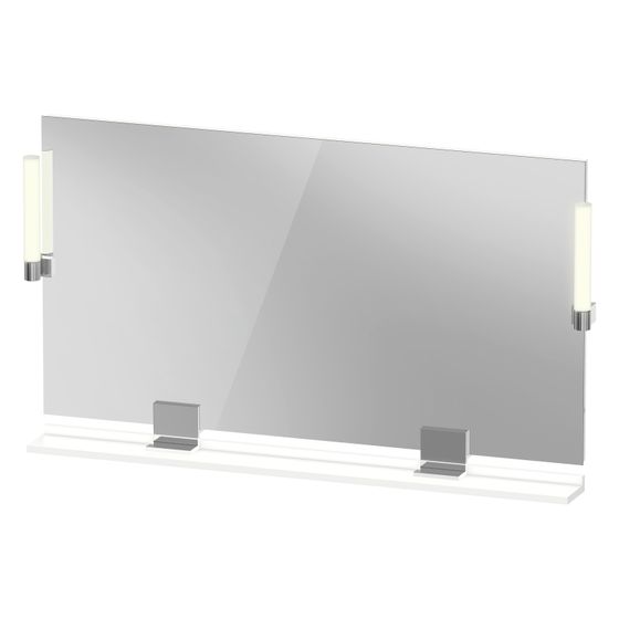 Duravit Sivida Spiegel Wandmontage 36x1250x650mm Mattweiß LED 9W Betätigung Sensorschalter R/außen