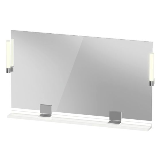Duravit Sivida Spiegel Wandmontage 36x1250x650mm Weiß Hochglanz LED 9W Betätigung Sensorschalter R/außen