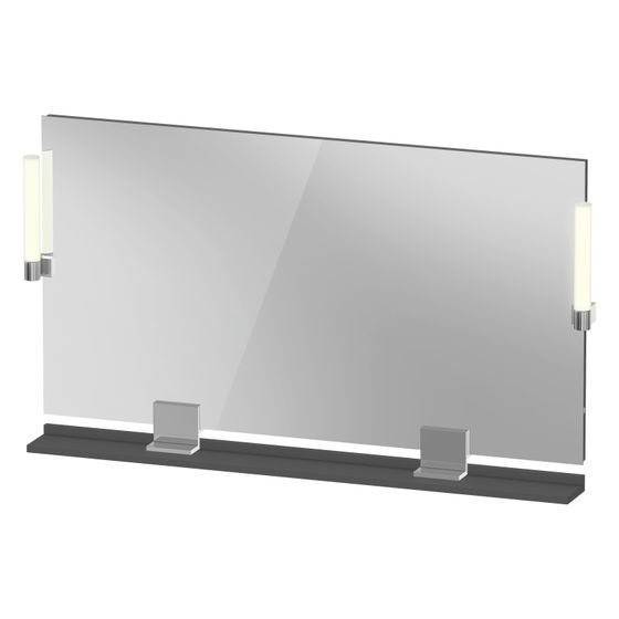 Duravit Sivida Spiegel Wandmontage 36x1250x650mm Graphit Matt LED 9W Betätigung Sensorschalter R/außen