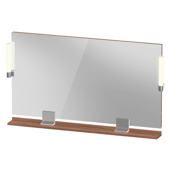 Duravit Sivida Spiegel Wandmontage 36x1250x650mm Nussb. Matt LED 9W Betätigung Sensorschalter R/außen