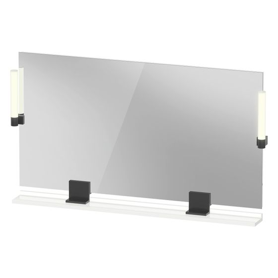 Duravit Sivida Spiegel Wandmontage 36x1250x650mm B Weiß Hochglanz LED 9W Betätigung Sensorschalter R/außen
