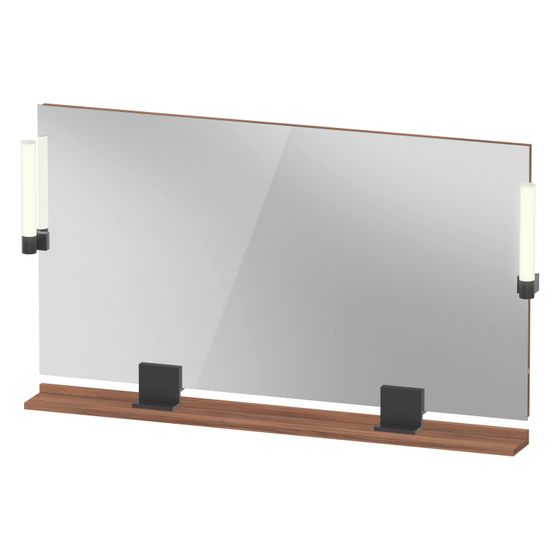 Duravit Sivida Spiegel Wandmontage 36x1250x650mm B Nussb. Matt LED 9W Betätigung Sensorschalter R/außen