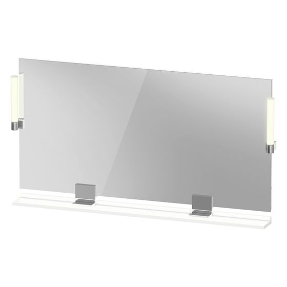 Duravit Sivida Spiegel Wandmontage 36x1330x650mm Mattweiß LED 9W Betätigung Sensorschalter R/außen