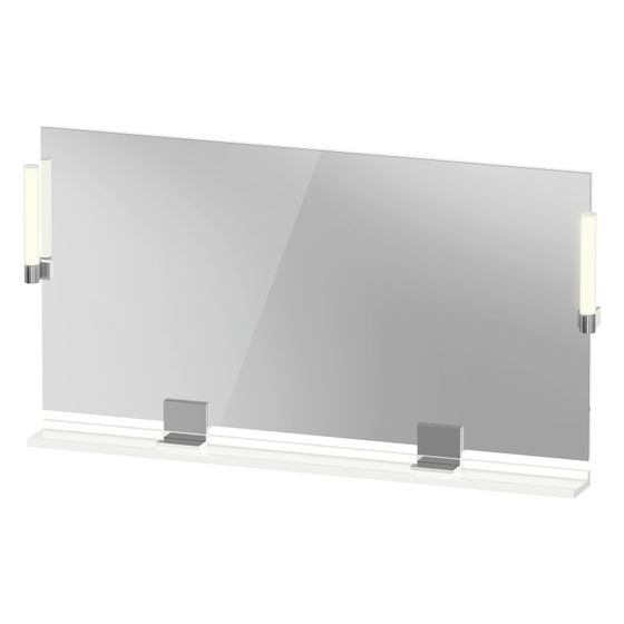 Duravit Sivida Spiegel Wandmontage 36x1330x650mm Weiß Hochglanz LED 9W Betätigung Sensorschalter R/außen