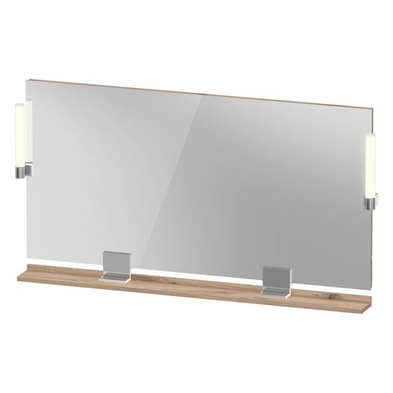 Duravit Sivida Spiegel Wandmontage 36x1330x650mm Eiche Marmoriert LED 9W Betätigung Sensorschalter R/außen