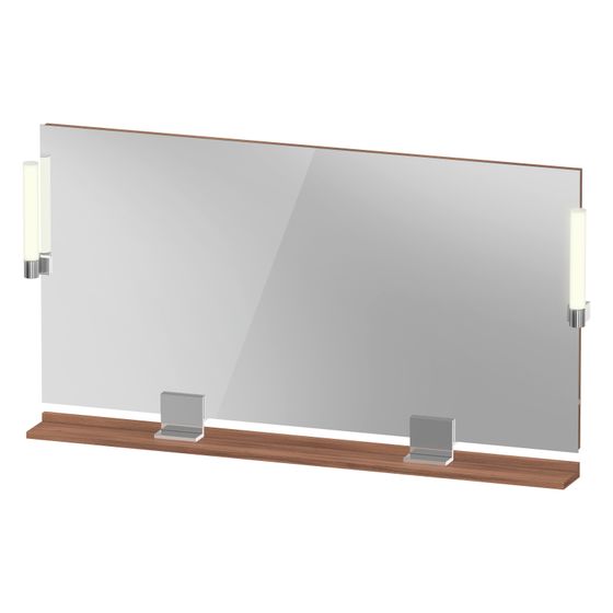 Duravit Sivida Spiegel Wandmontage 36x1330x650mm Nussb. Matt LED 9W Betätigung Sensorschalter R/außen