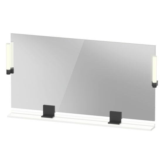 Duravit Sivida Spiegel Wandmontage 36x1330x650mm B Mattweiß LED 9W Betätigung Sensorschalter R/außen