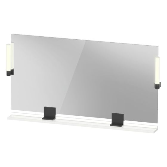 Duravit Sivida Spiegel Wandmontage 36x1330x650mm B Weiß Hochglanz LED 9W Betätigung Sensorschalter R/außen