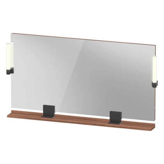 Duravit Sivida Spiegel Wandmontage 36x1330x650mm B Nussb. Matt LED 9W Betätigung Sensorschalter R/außen