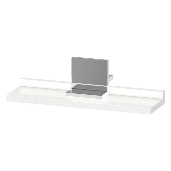 Duravit Sivida Spiegel-Ablage 400x115x35mm Chrom/Weiß Hochglanz ohne Konsolenträger