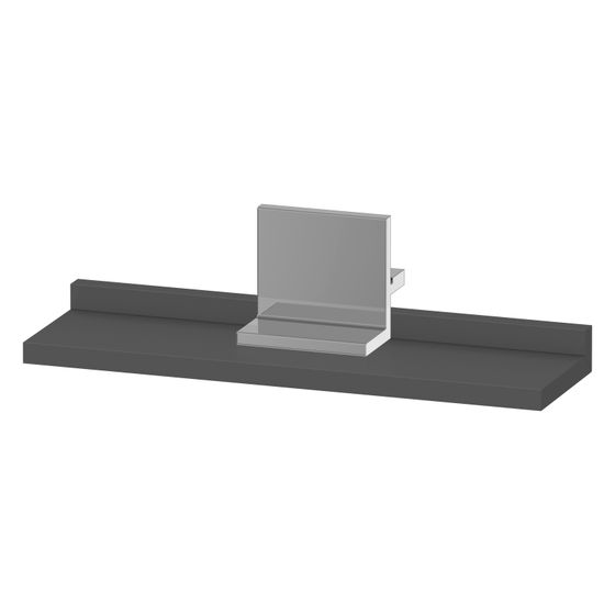 Duravit Sivida Spiegel-Ablage 400x115x35mm Chrom/Graphit Matt ohne Konsolenträger