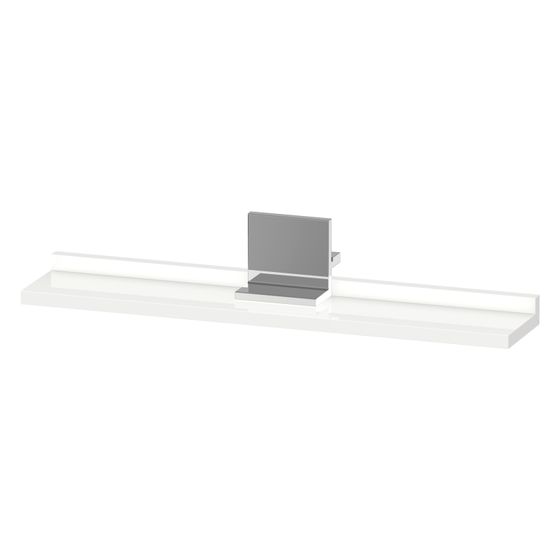 Duravit Sivida Spiegel-Ablage 600x115x35mm Chrom/Weiß Hochglanz ohne Konsolenträger