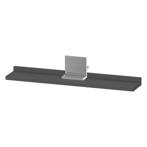 Duravit Sivida Spiegel-Ablage 600x115x35mm Chrom/Graphit Matt ohne Konsolenträger