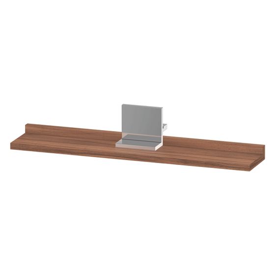 Duravit Sivida Spiegel-Ablage 600x115x35mm Chrom/Nussb. Matt ohne Konsolenträger