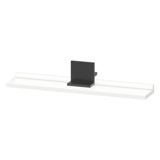 Duravit Sivida Spiegel-Ablage 600x115x35mm Diamantschwarz/Mattweiß ohne Konsolenträger