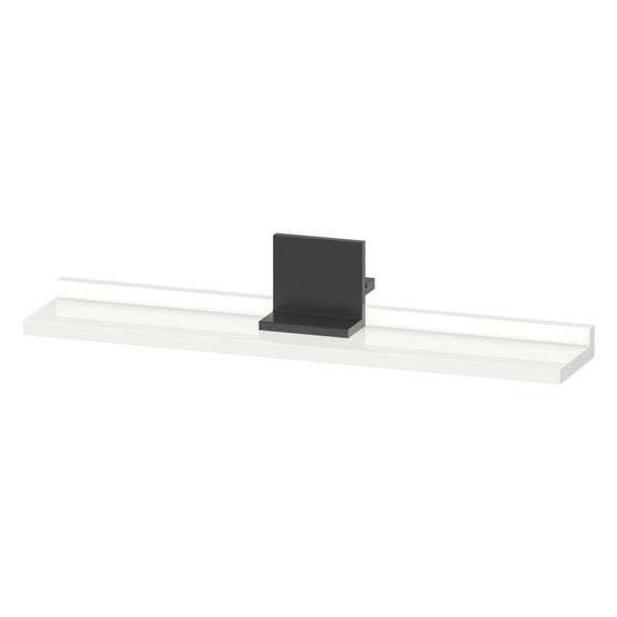 Duravit Sivida Spiegel-Ablage 600x115x35mm Diamantschwarz/Weiß Hochglanz ohne Konsolenträger