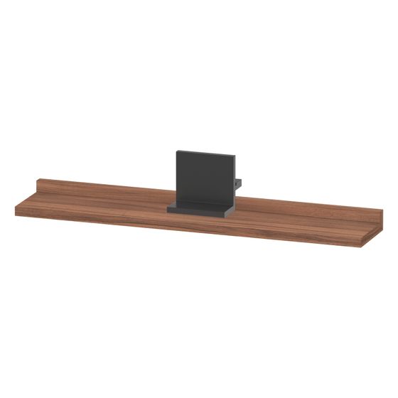 Duravit Sivida Spiegel-Ablage 600x115x35mm Diamantschwarz/Nussb. Matt ohne Konsolenträger
