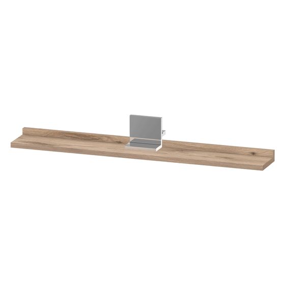 Duravit Sivida Spiegel-Ablage 800x115x35mm Chrom/Eiche Marmoriert Matt ohne Konsolenträger