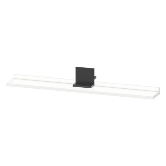 Duravit Sivida Spiegel-Ablage 800x115x35mm Diamantschwarz/Mattweiß ohne Konsolenträger
