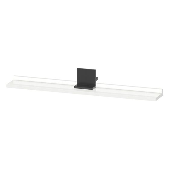 Duravit Sivida Spiegel-Ablage 800x115x35mm Diamantschwarz/Weiß Hochglanz ohne Konsolenträger