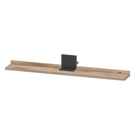 Duravit Sivida Spiegel-Ablage 800x115x35mm Diamantschwarz/Eiche Marmoriert Matt ohne Konsolenträger