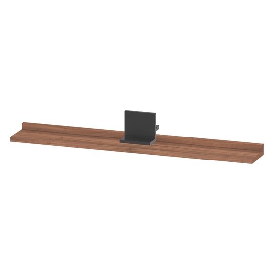 Duravit Sivida Spiegel-Ablage 800x115x35mm Diamantschwarz/Nussb. Matt ohne Konsolenträger