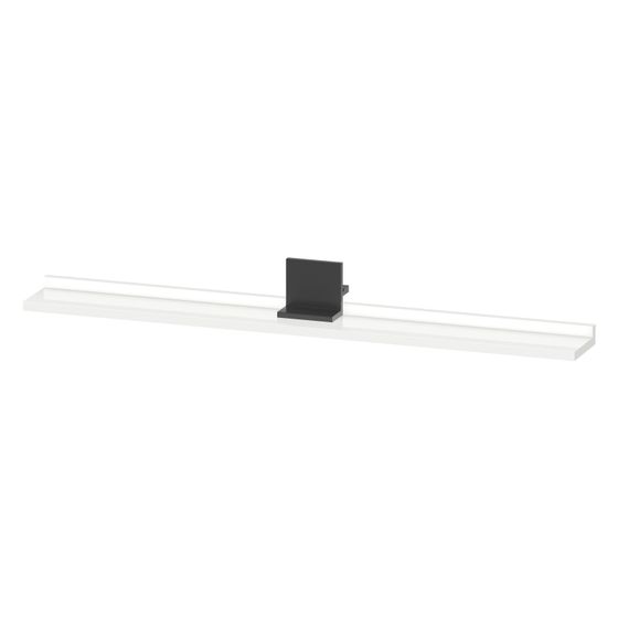 Duravit Sivida Spiegel-Ablage 1000x115x35mm Diamantschwarz/Weiß Hochglanz ohne Konsolenträger