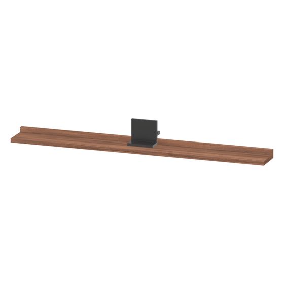 Duravit Sivida Spiegel-Ablage 1000x115x35mm Diamantschwarz/Nussb. Matt ohne Konsolenträger