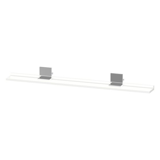 Duravit Sivida Spiegel-Ablage 1200x115x35mm Chrom/Mattweiß ohne Konsolenträger