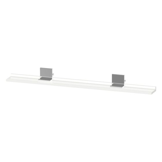 Duravit Sivida Spiegel-Ablage 1200x115x35mm Chrom/Weiß Hochglanz ohne Konsolenträger