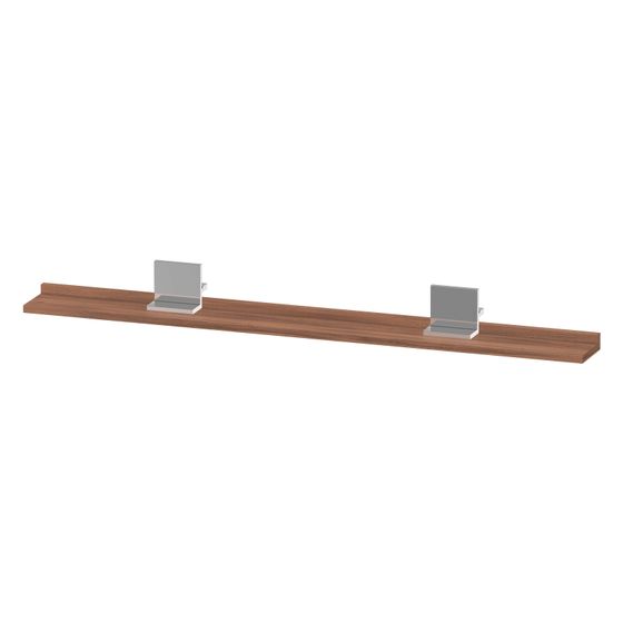Duravit Sivida Spiegel-Ablage 1200x115x35mm Chrom/Nussb. Matt ohne Konsolenträger
