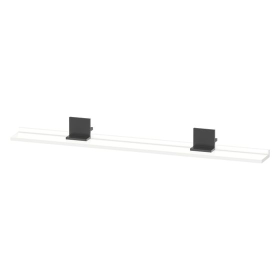 Duravit Sivida Spiegel-Ablage 1200x115x35mm Diamantschwarz/Mattweiß ohne Konsolenträger