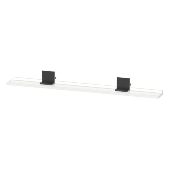 Duravit Sivida Spiegel-Ablage 1200x115x35mm Diamantschwarz/Weiß Hochglanz ohne Konsolenträger