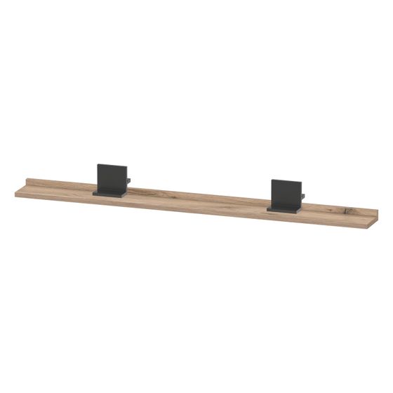 Duravit Sivida Spiegel-Ablage 1200x115x35mm Diamantschwarz/Eiche Marmoriert Matt ohne Konsolenträger