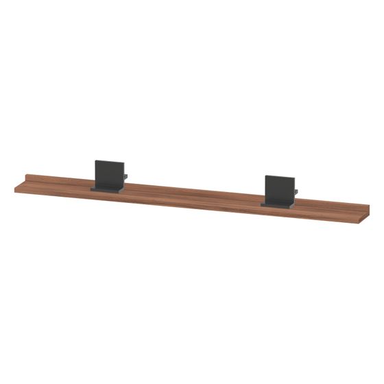 Duravit Sivida Spiegel-Ablage 1200x115x35mm Diamantschwarz/Nussb. Matt ohne Konsolenträger