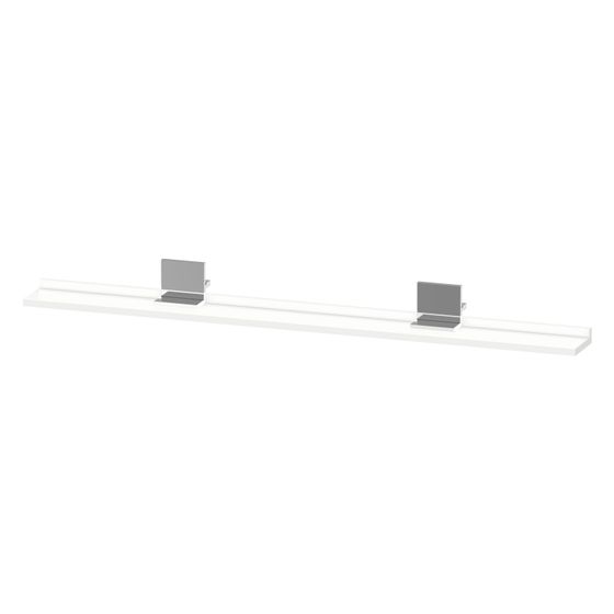 Duravit Sivida Spiegel-Ablage 1280x115x35mm Chrom/Mattweiß ohne Konsolenträger
